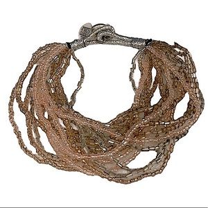 Multi Layered Transparent Beaded Pink Bracelet Valentines Day 💘